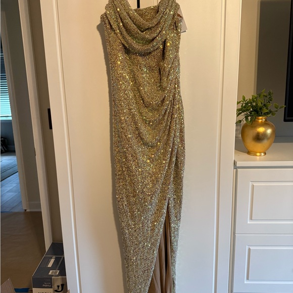 Baltic Born Gold Sequin Dress - Picture 6 of 7